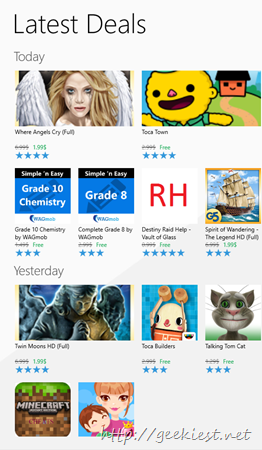 Free windows 8 apps everyday