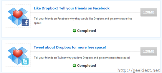 Get 1 Gb Free Extra storage for your Dropbox Account[4]