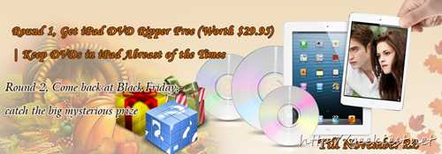 Get iPad DVD Ripper Free and Catch a Big Mysterious Prize for Black Friday