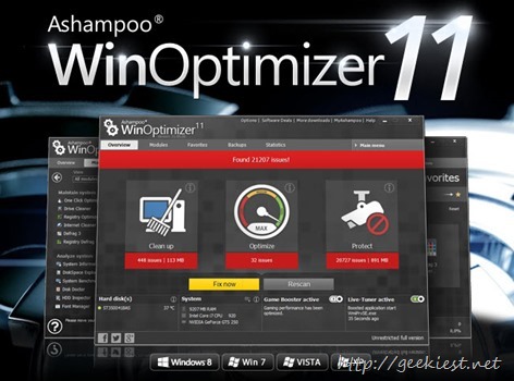 Giveaway - Ashampoo WinOptimizer 11
