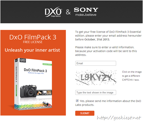 Giveaway DxO FilmPack 3 Essential Edition full version