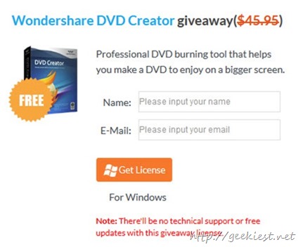 Giveaway Wondershare DVD Creator for all