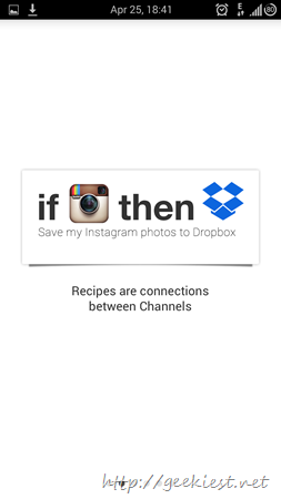 IFTTT Android application receipes and screenshots 2