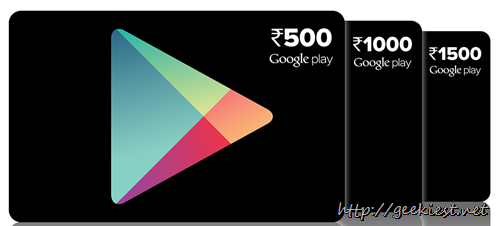 Indian users can now use google play  prepaid vouchers 