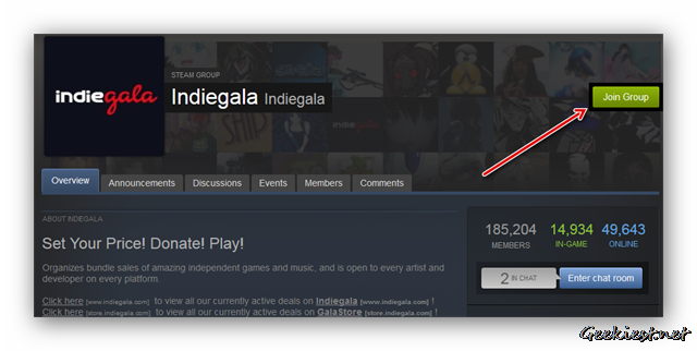 Join Indiegala Steam Group