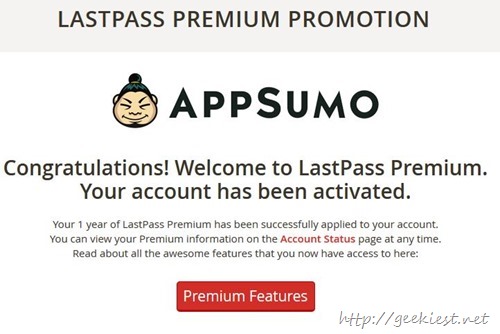 LastPass 1 year premium license for free