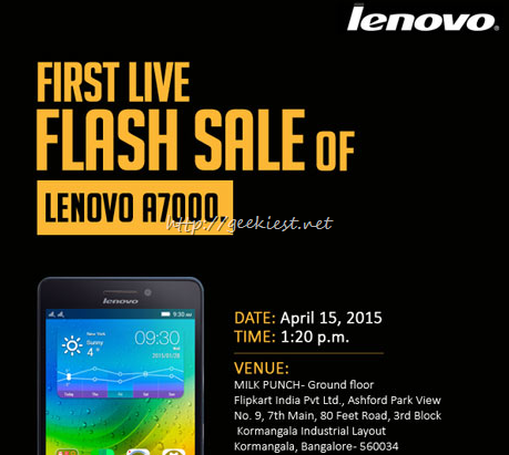 Lenovo A7000 Live flash sale at Bangalore