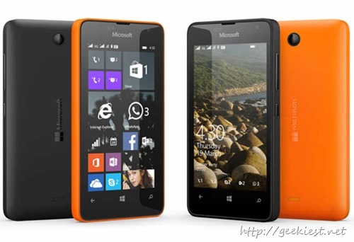 Lumia 430–Microsoft phone with 1GB ram priced INR 5299