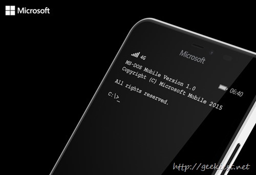 MS-DOS Mobile -  Windows Phone application from Microsoft