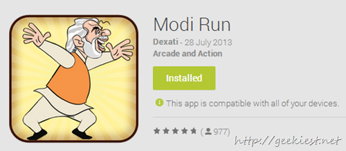 Modi Run game