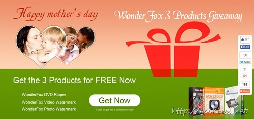Mothers Day Giveaway - WonderFox DVD Ripper, Video Watermark and Photo Watermark