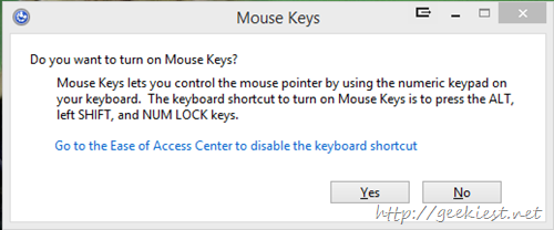 Mouse keys