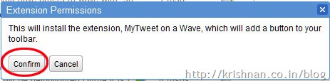 My-tweet-on-wave-confirm-Install-extention