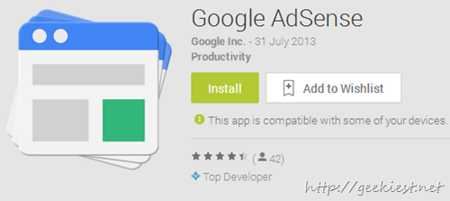 Official Adsense app for android