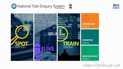 Official National Train Enquiry System Application for Windows 8 and Windows Phone