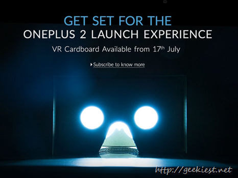 OnePlus Cardboard will be available in India from July 17 2015