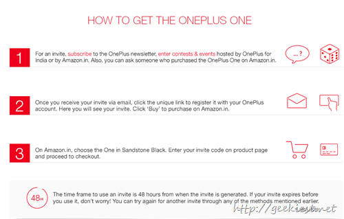 OnePlus One–How to get an Invitation steps