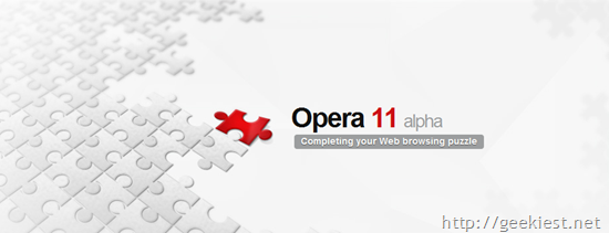 Opera 11 Alpha released with Extensions