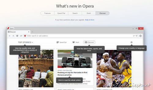 Opera 15 new features - 1