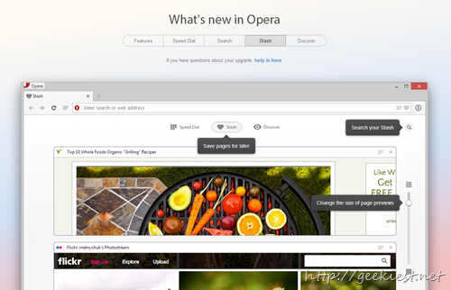 Opera 15 new features - 2