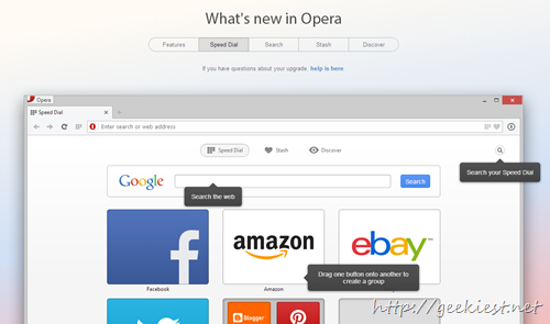 Opera 15 new features - 4