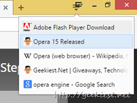 Opera easy switching tabs