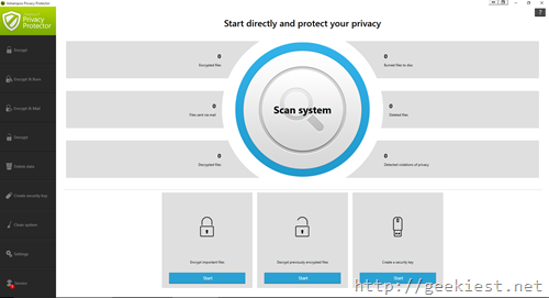 Privacy protector home screen