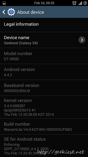 Samsung Galaxy S4 9500 Kitkat 4.4.2 02
