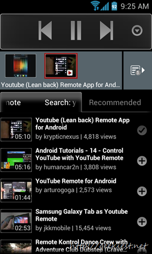 YouTube Remote - Control YouTube videos on your desktop computer or Internet TV using your Android phone