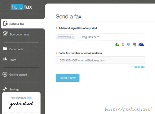 Send Free fax to anywhere