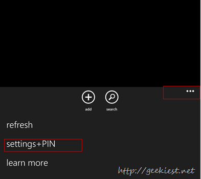 Settings and PIN - Wallet