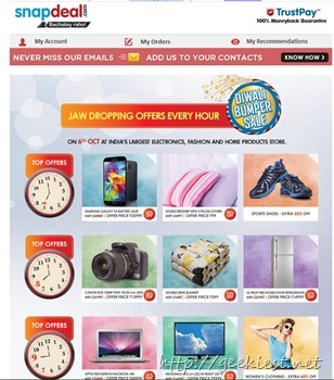 Snapdeal Diwali offer