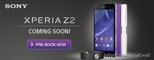 Sony Xperia Z2 available for Pre-booking
