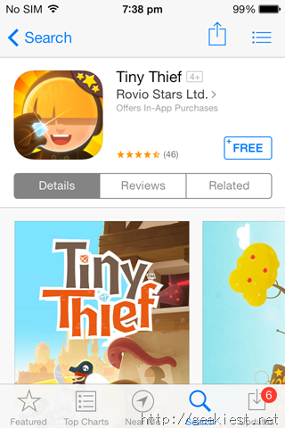 Tiny Thief free Apple iTunes