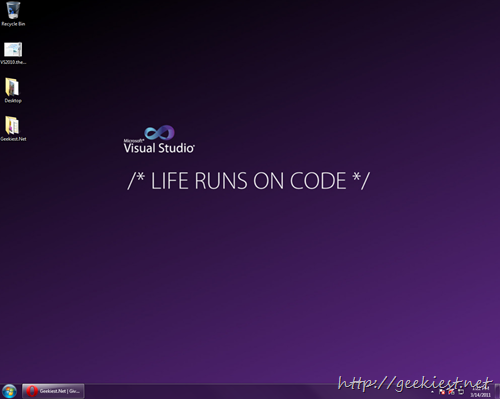 Visual Studio 2010 Windows 7 Theme