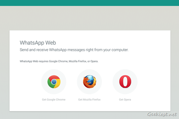 WhatsApp Web Firefox Opera Chrome