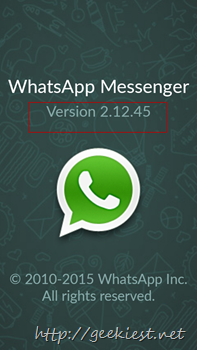 WhatsApp version