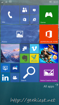 Windows 10 mobile preview