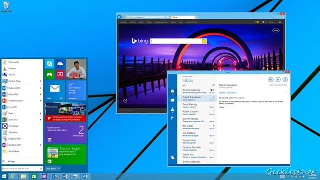 Windows 9 Start Screen