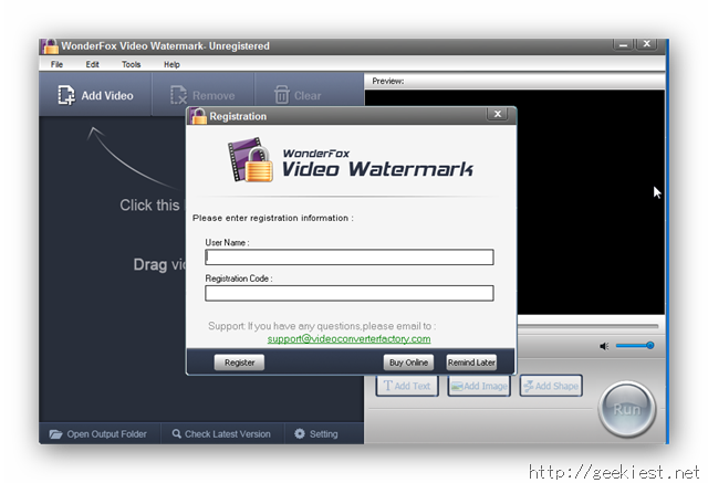 Wonderfox Video Watermark Unregistered