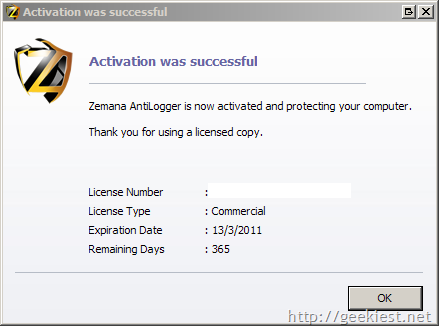Zemana Antikey logger License