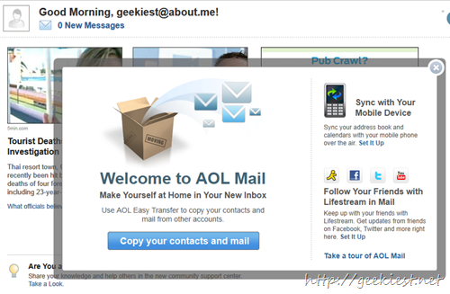 about me aol email