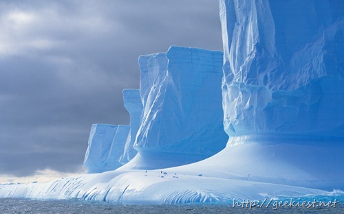 Iceberg shaped by melting, Drake Passage, Palmer Peninsula, Antarctica