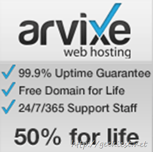 arvixe 50 percentage discount for life time