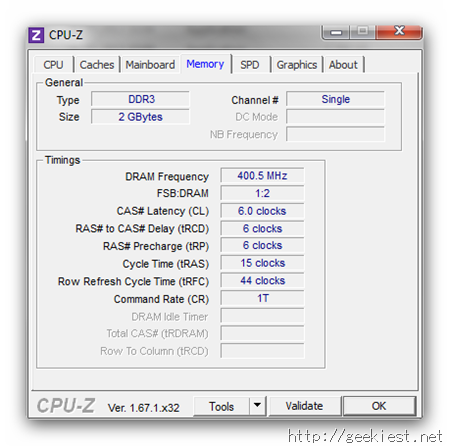 cpu z DDR 3 RAM
