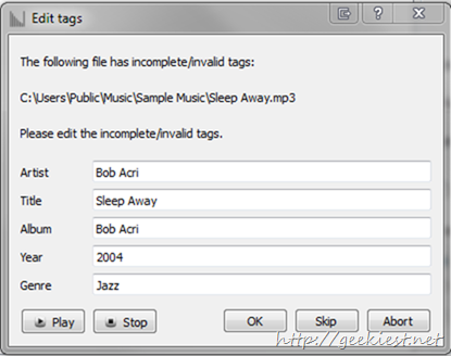 edit and save mp3 tags
