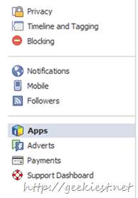 facebook manage apps permissions