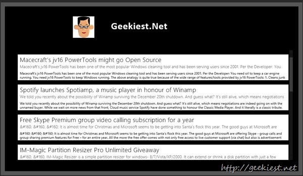 geekiest net windows 8 application