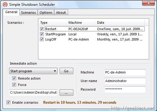 Simple Shutdown Scheduler