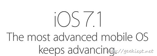 iOS 7.1–Update your Devices
